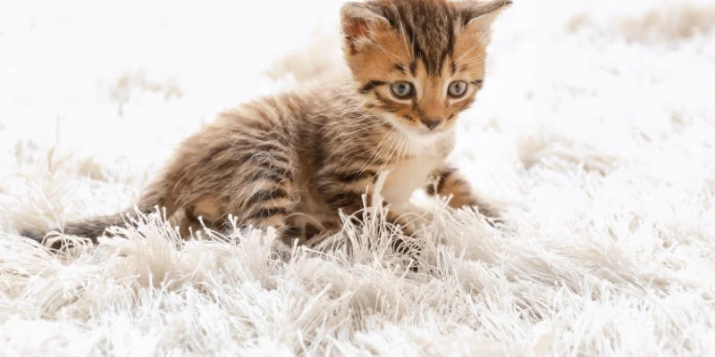 Cat Eating Carpet Fibers