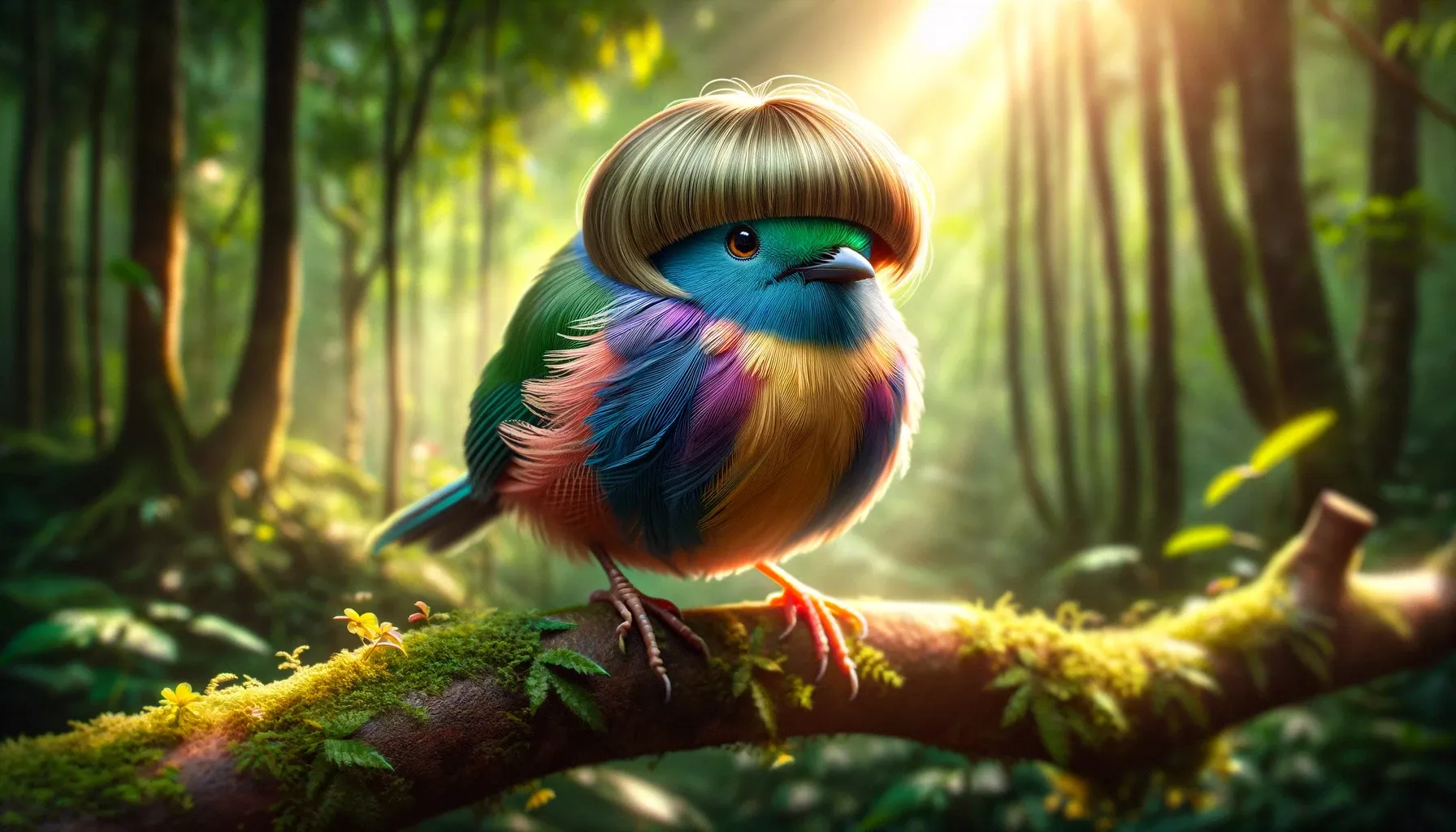 Bird With a Bowl Cut